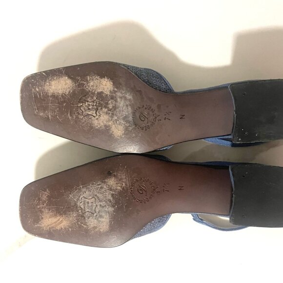 Delmar Slingback Blue Kitten Heels m - size 7 1/2 🇺🇸 - Picture 9 of 9